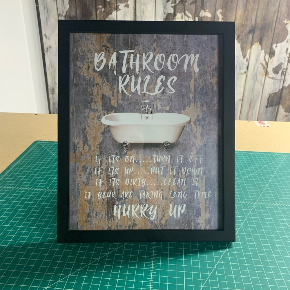 Bathroom rules for your bathroom wall decor